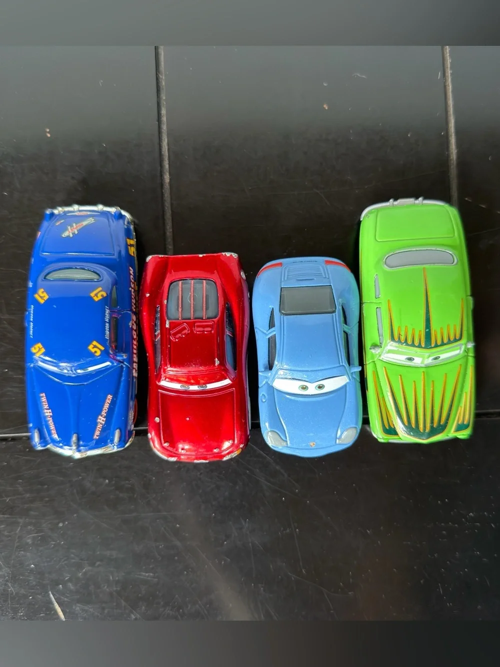 Disney Cars 1:55 Diecast Lot Doc Hudson, Cruisin' McQueen, Sally & Edwin Kranks